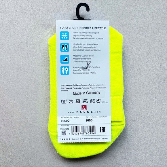 Highlighter Yellow Falke Cool Kick Socks - Picture 3 of 8